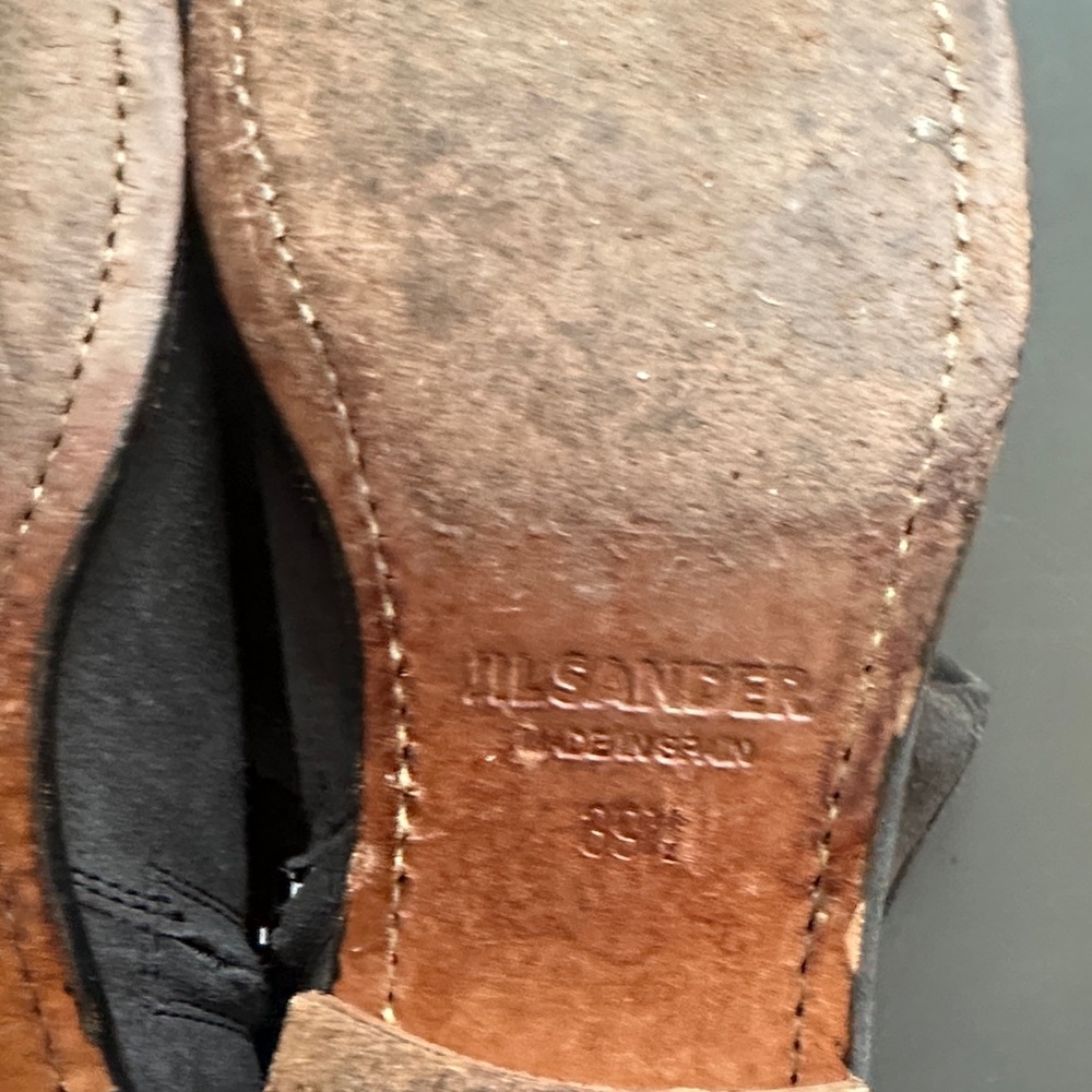 Jil Sander Long Grey Suede Women's Boots size 39.5 Spain (size 9-9.5 US) - Picture 9 of 12